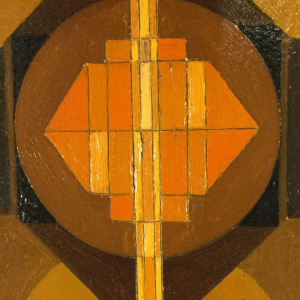 Jean Boquet "Geometric Abstraction", painting, oil on panel, circa 1945/50
