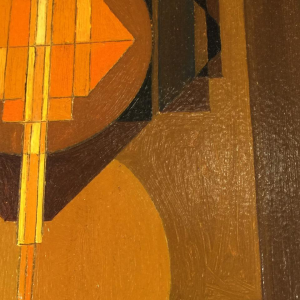 Jean Boquet "Geometrische abstractie", schilderij, olie op paneel, circa 1945/50