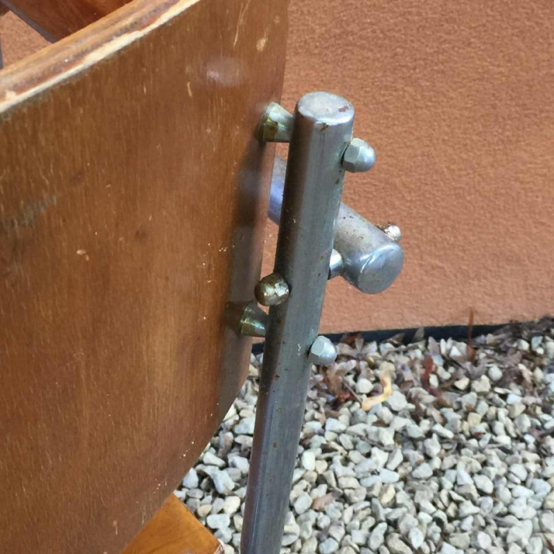 Modernist armchair in the style of Marcel Breuer, plywood, screwed steel tubes, 1930
