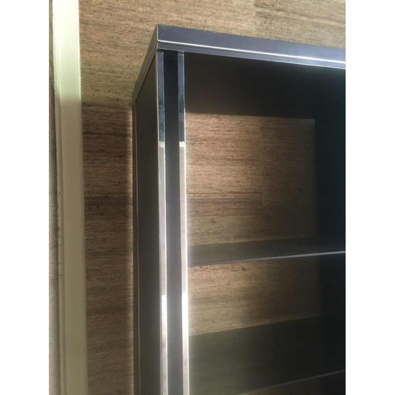 Willy Rizzo for Mario Sabot, large backlit bookshelf shelf, 1970