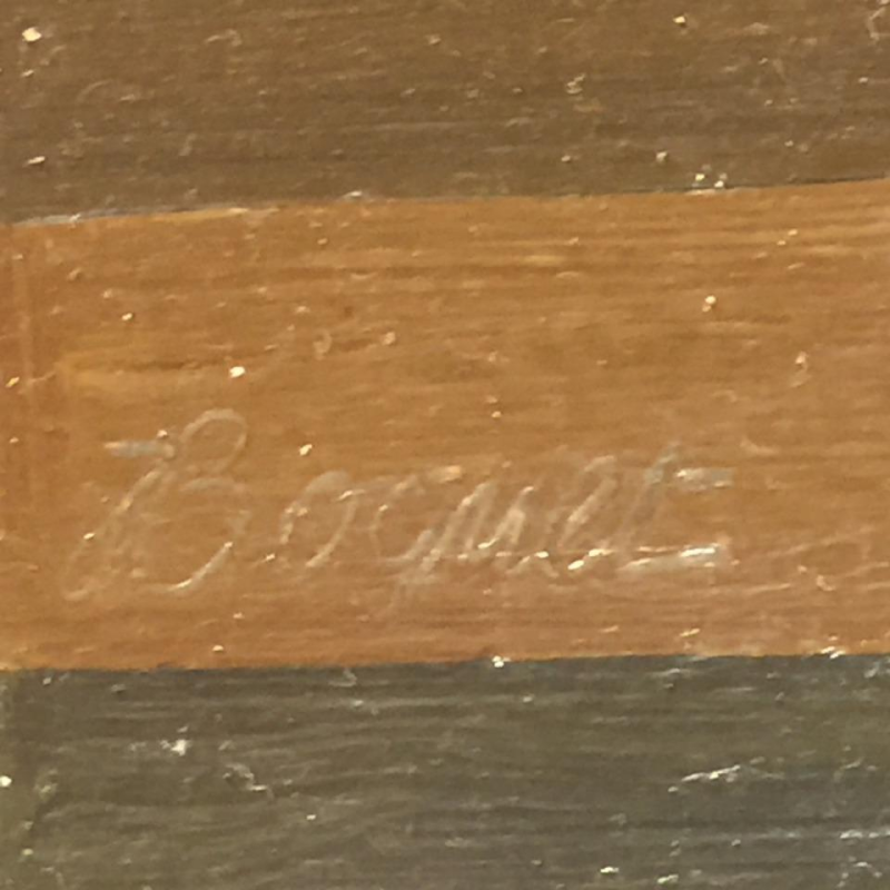 Jean Boquet "Geometric Abstraction", painting, oil on panel, circa 1945/50