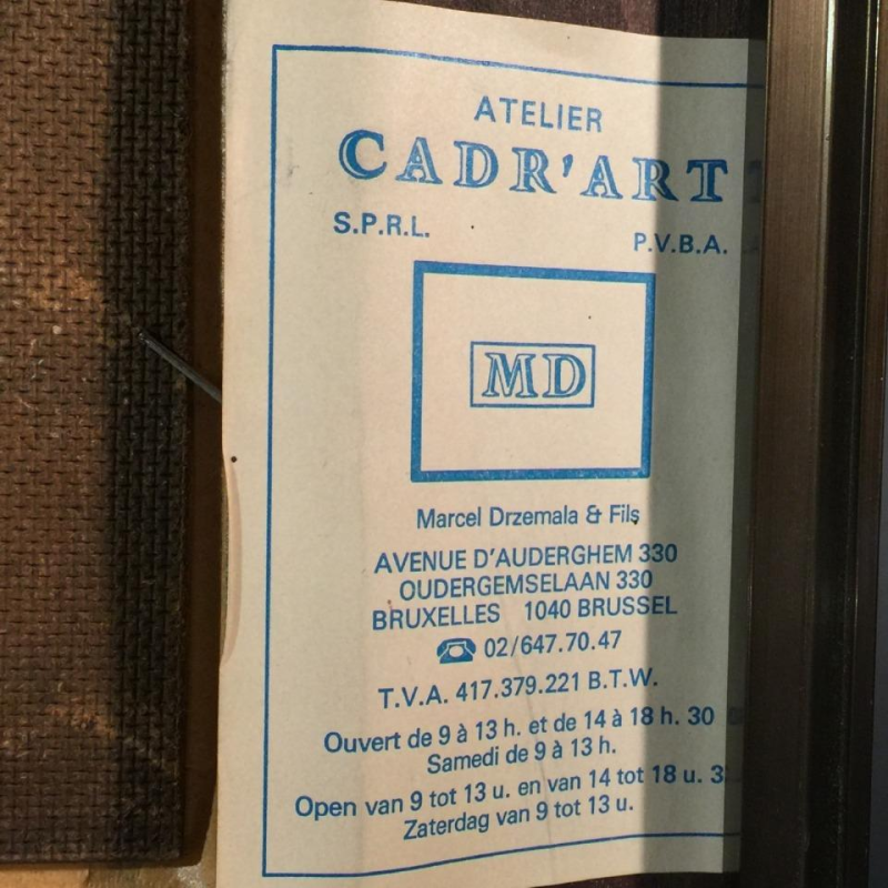 Jean Boquet "Geometric Abstraction", painting, oil on panel, circa 1945/50