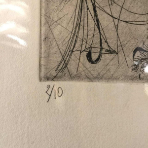 Anne Body " La Mouche Louche ", gravure 3/10, circa 1965