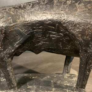 MARIO PERUGGINI, Geglazuurd Steengoed Dierlijke " Stier " Sculptuur, 1960