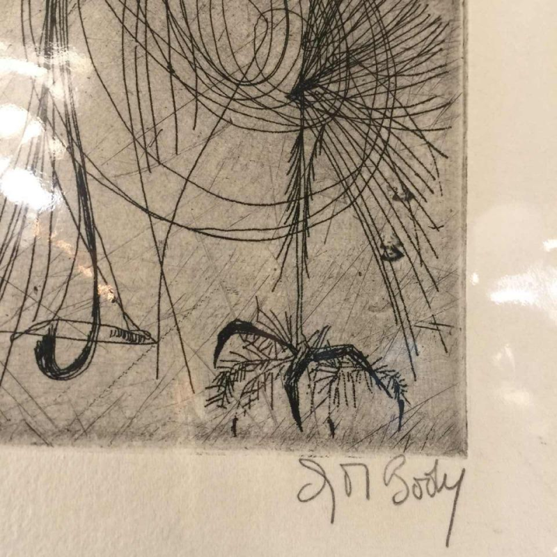 Anne Body " the fly fly ", engraving 3/10, circa 1965