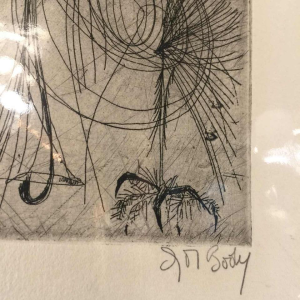 Anne Body " La Mouche Louche ", gravure 3/10, circa 1965