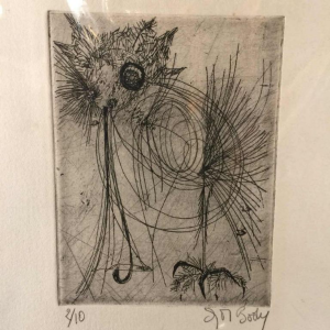 Anne Body " the fly fly ", engraving 3/10, circa 1965