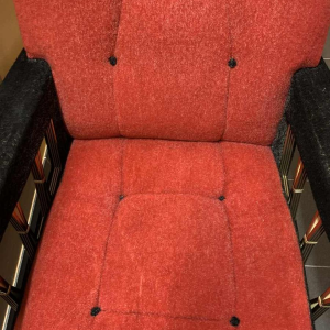 Paire de Fauteuils Clubs italiens Vintage, (usures accotoirs velour) , 1950s