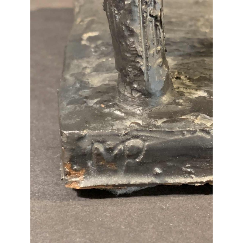 MARIO PERUGGINI, Sculpture animalière Brutaliste Taureau Céramique Grès, 1960s