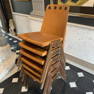 ROLAND RAINER voor EMIL & ALFRED POLLAK, Set van 6 Modernistische Stoelen, 1950s