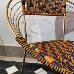 Série de 6 Fauteuils Extérieur 'Scoubidou' Patio Italiens Vintage Jardin, 1950s