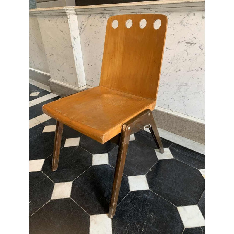 ROLAND RAINER for EMIL & ALFRED POLLAK, Set of 6 Modernist Staking Chairs 1950s