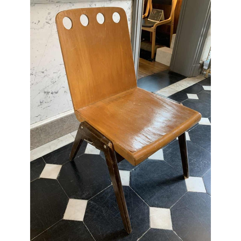 ROLAND RAINER pour EMIL & ALFRED POLLAK, Ensemble de 6 Chaises Empilables, 1950
