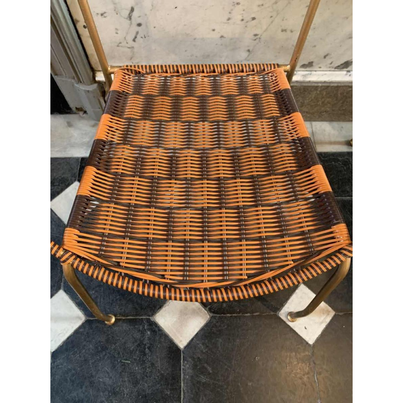 Série de 6 Fauteuils Extérieur 'Scoubidou' Patio Italiens Vintage Jardin, 1950s