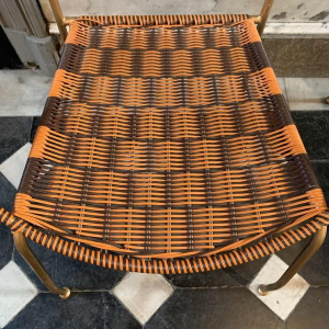 Série de 6 Fauteuils Extérieur 'Scoubidou' Patio Italiens Vintage Jardin, 1950s