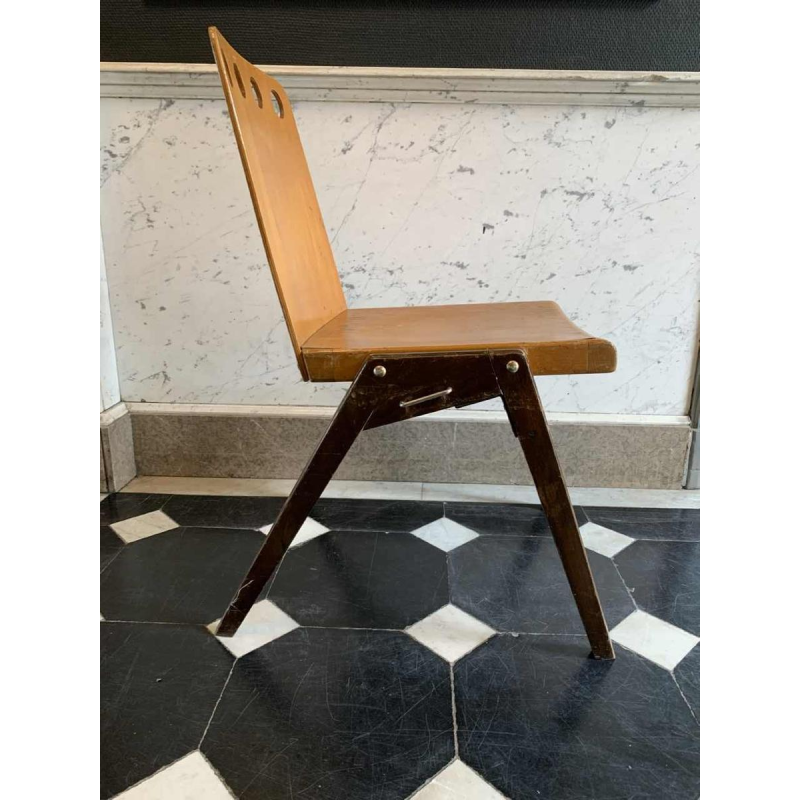 ROLAND RAINER for EMIL & ALFRED POLLAK, Set of 6 Modernist Staking Chairs 1950s