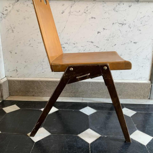 ROLAND RAINER for EMIL & ALFRED POLLAK, Set of 6 Modernist Staking Chairs 1950s