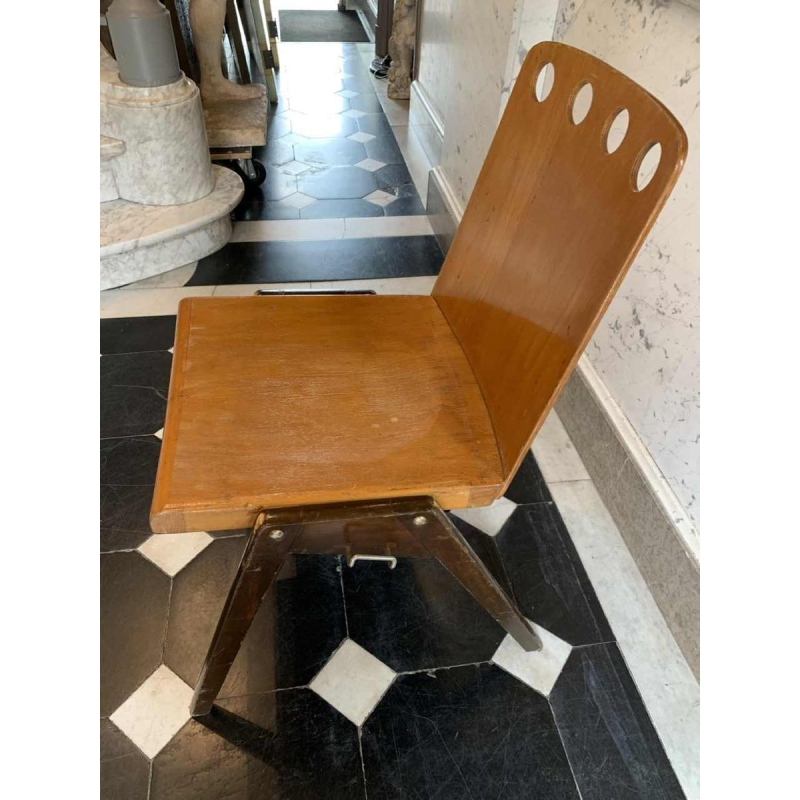 ROLAND RAINER for EMIL & ALFRED POLLAK, Set of 6 Modernist Staking Chairs 1950s