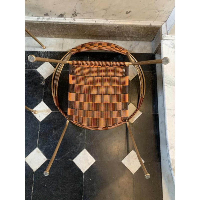 Série de 6 Fauteuils Extérieur 'Scoubidou' Patio Italiens Vintage Jardin, 1950s