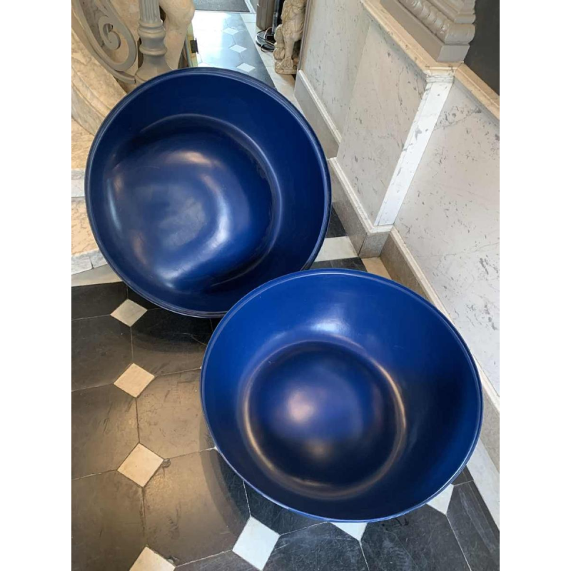 Fauteuil " Boule " Bleu Vintage en Polyster, Style Ball Chair EERO AARNIO, 1970s