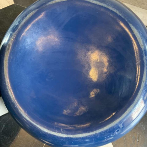 Vintage blauwe polyster "Bal" fauteuil, EERO AARNIO Bal-stoel stijl, 1970