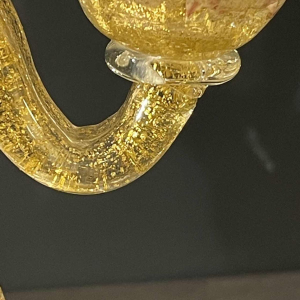ERCOLE BAROVIER & TOSO Murano, kandelaar kandelaar, gouden glitterglas, 1950