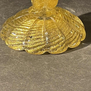 ERCOLE BAROVIER & TOSO Murano, kandelaar kandelaar, gouden glitterglas, 1950