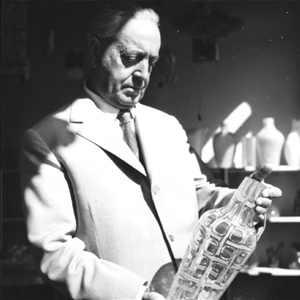 ERCOLE BAROVIER & TOSO Murano, Cande´labre Bougeoir, Verre Pailleté Dore´, 1950