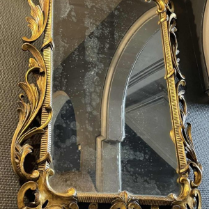 Louis XV Rocaille Carved, Stucco and Gilded Wood Rocaille Mirror, 19th century