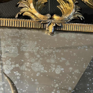 Louis XV Rocaille Carved, Stucco and Gilded Wood Rocaille Mirror, 19th century