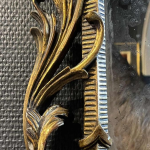 Ancien Miroir Doré Louis XV Rocaille, Bois Sculpte´ et Stuque´, XIXe siècle