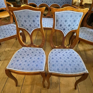 Complete Living Room Art Nouveau Set Salon, 1 Sofa + 2 Armchairs + 2 Chairs, ca 1900