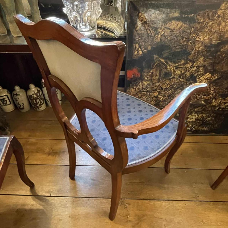 Salon Art Nouveau Complet, 1 Canape´ + 2 Fauteuils + 2 Chaises, ca 1900