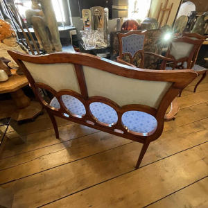 Salon Art Nouveau Complet, 1 Canape´ + 2 Fauteuils + 2 Chaises, ca 1900