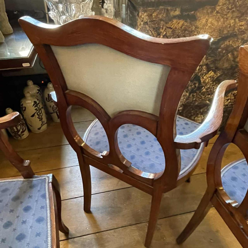 Salon Art Nouveau Complet, 1 Canape´ + 2 Fauteuils + 2 Chaises, ca 1900