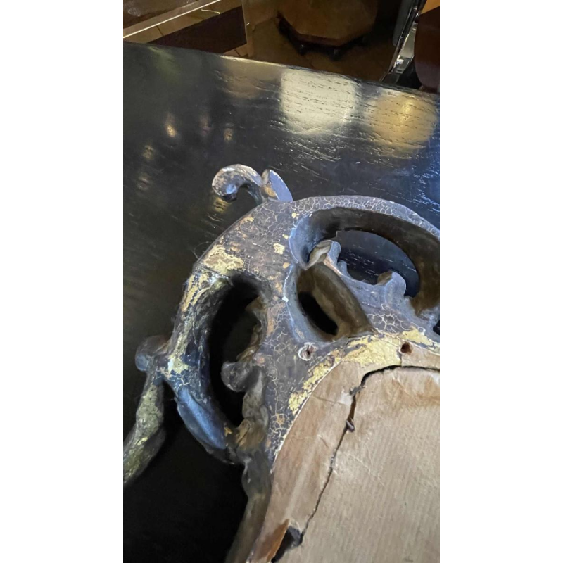 Ancien Miroir Doré Louis XV Rocaille, Bois Sculpte´ et Stuque´, XIXe siècle