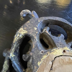 Ancien Miroir Doré Louis XV Rocaille, Bois Sculpte´ et Stuque´, XIXe siècle