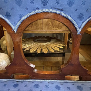 Salon Art Nouveau Complet, 1 Canape´ + 2 Fauteuils + 2 Chaises, ca 1900