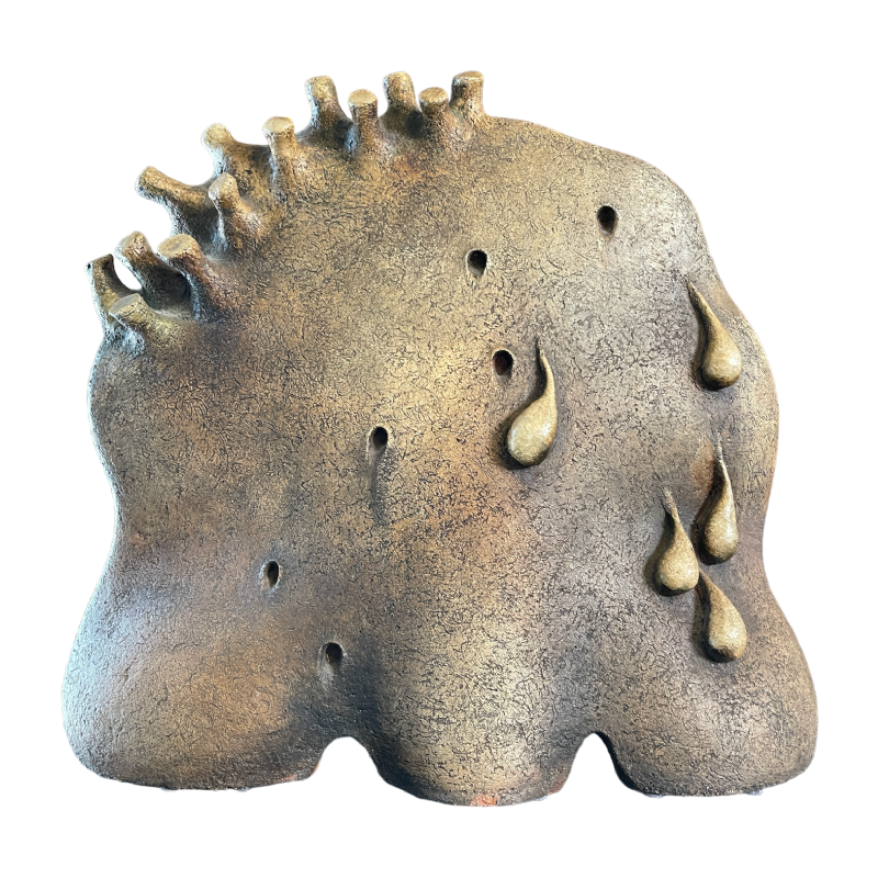 YVES RHAYE, Large 67cm Ceramic Sculpture Brutalist Fantasy 1960s