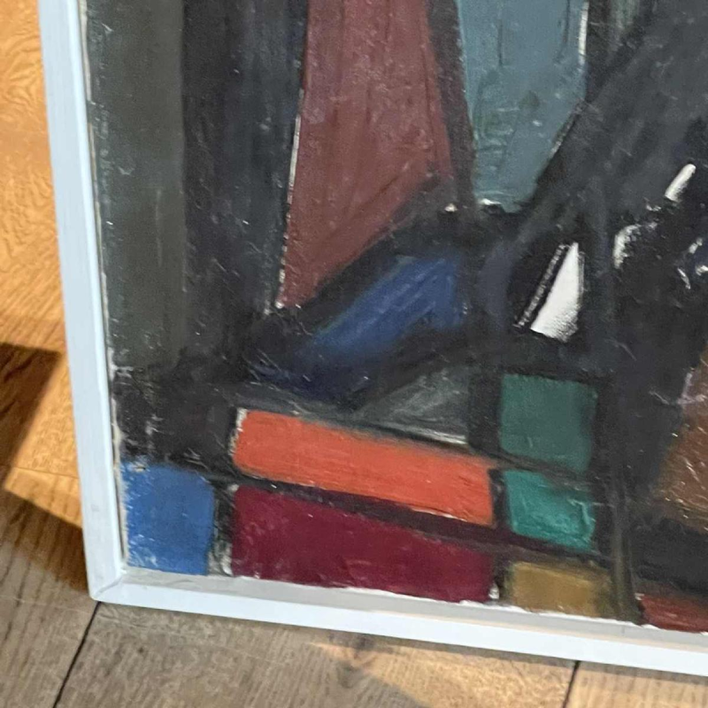 FERDINAND VONCK, abstract schilderij, olieverf op doek, ca 1950