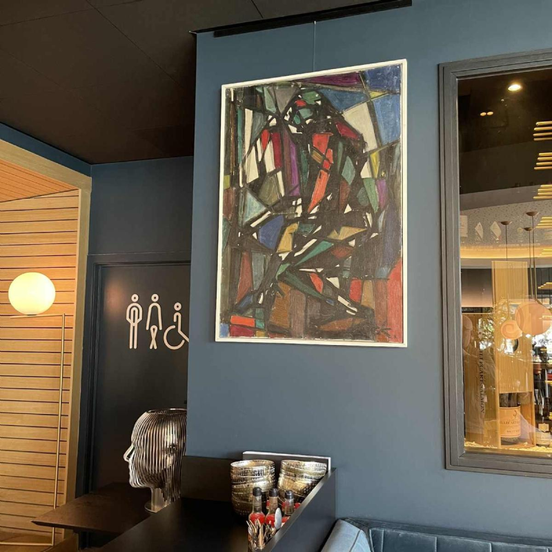 FERDINAND VONCK, abstract schilderij, olieverf op doek, ca 1950