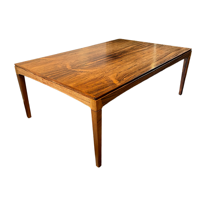 Large rosewood coffee table, Scandinavian design, ca 1960