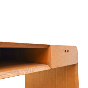 Derk Jan de Vries, beukenhouten bureau/kaptafel, modernistisch ontwerp, ca 1980