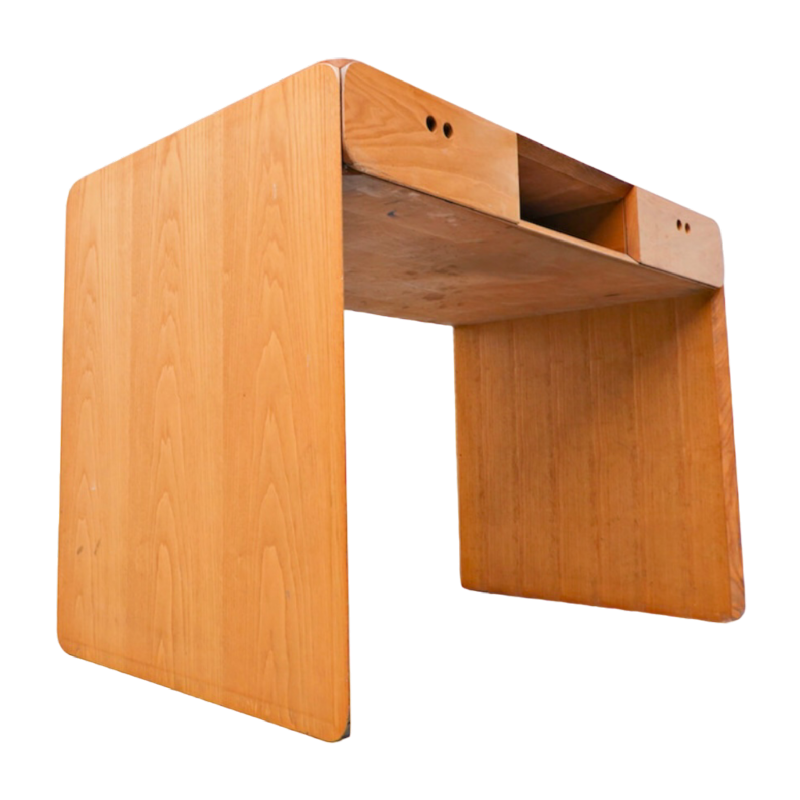 Derk Jan de Vries, bureau / coiffeuse en he^tre, design moderniste, ca 1980s