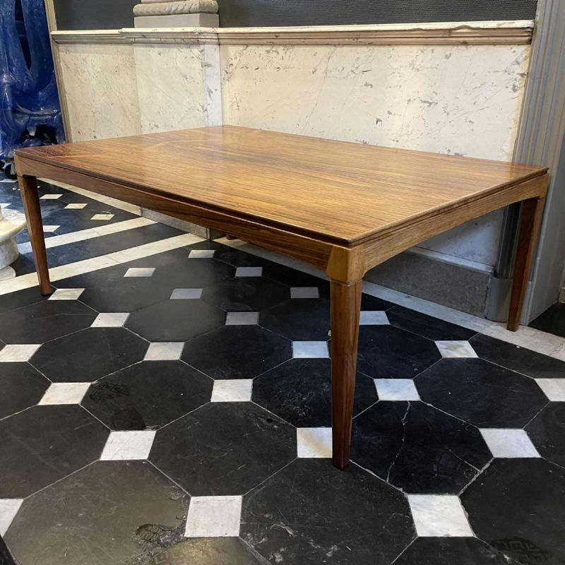 Large rosewood coffee table, Scandinavian design, ca 1960
