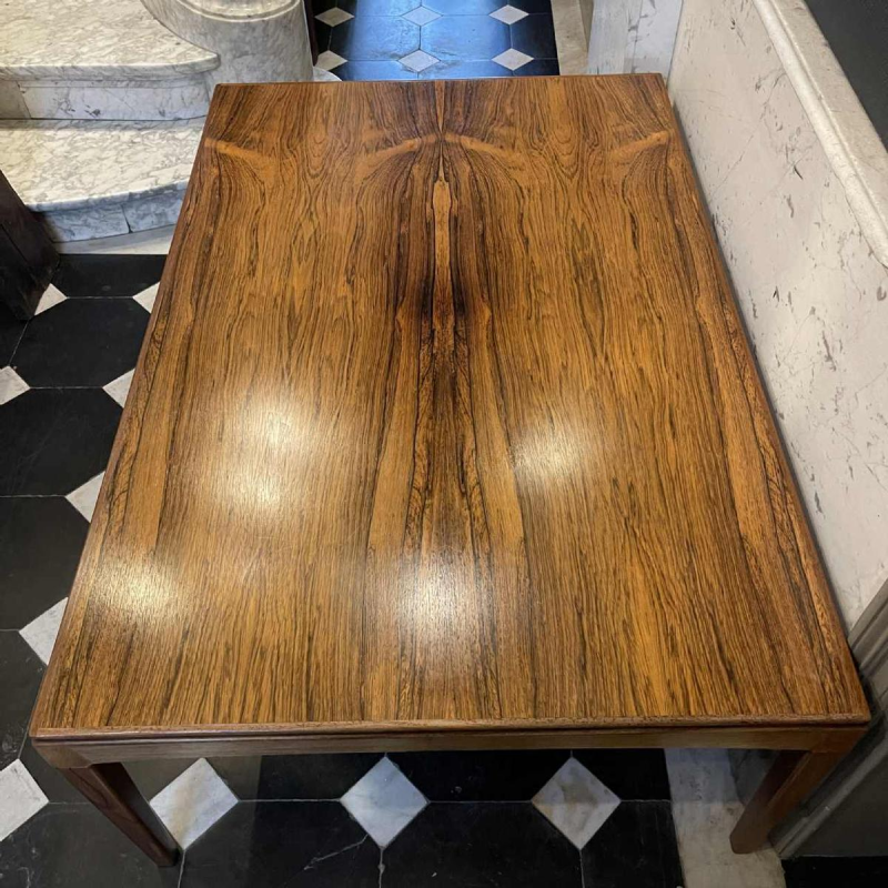 Grande table basse / salon en palissandre, design scandinave, ca 1960