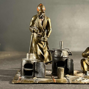 Vienna bronze orientalist Arabist sculpture "The Arab tea sellers", ca 1890