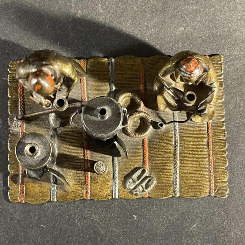 Bronze de Vienne, sculpture orientaliste arabisante " Les vendeurs de thé " 1890