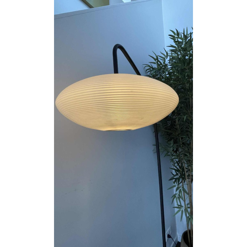 Mathieu Matégot (attributed), floor lamp ( lamp & table ) tubular metal, ca 1960