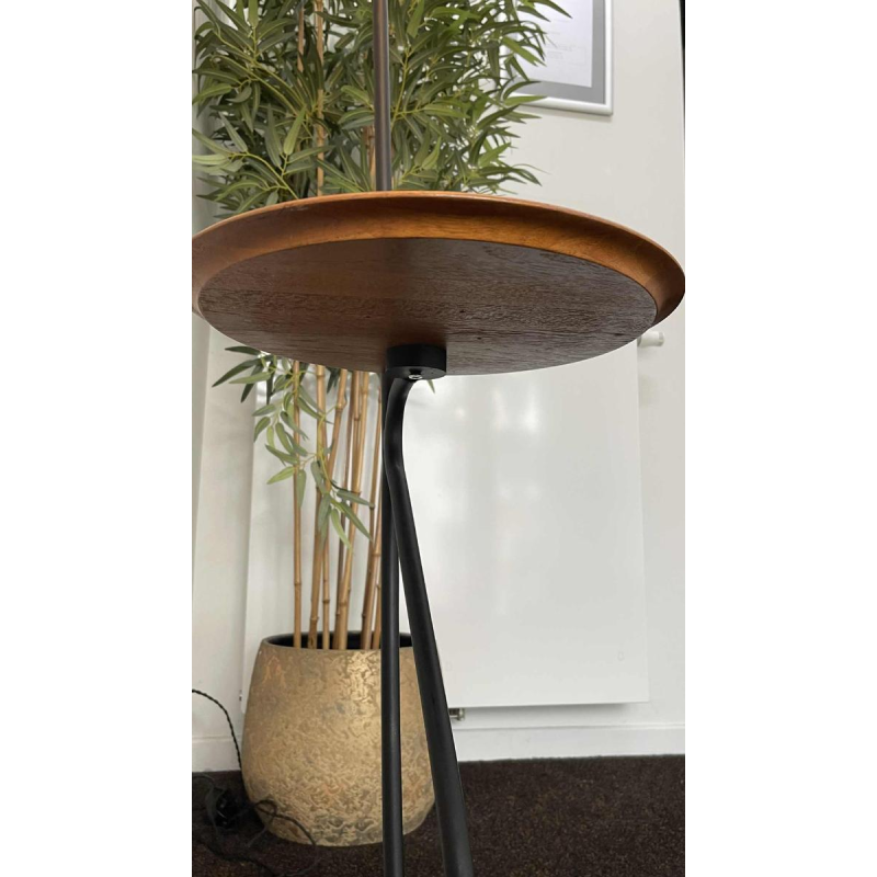 Mathieu Matégot (attributed), floor lamp ( lamp & table ) tubular metal, ca 1960